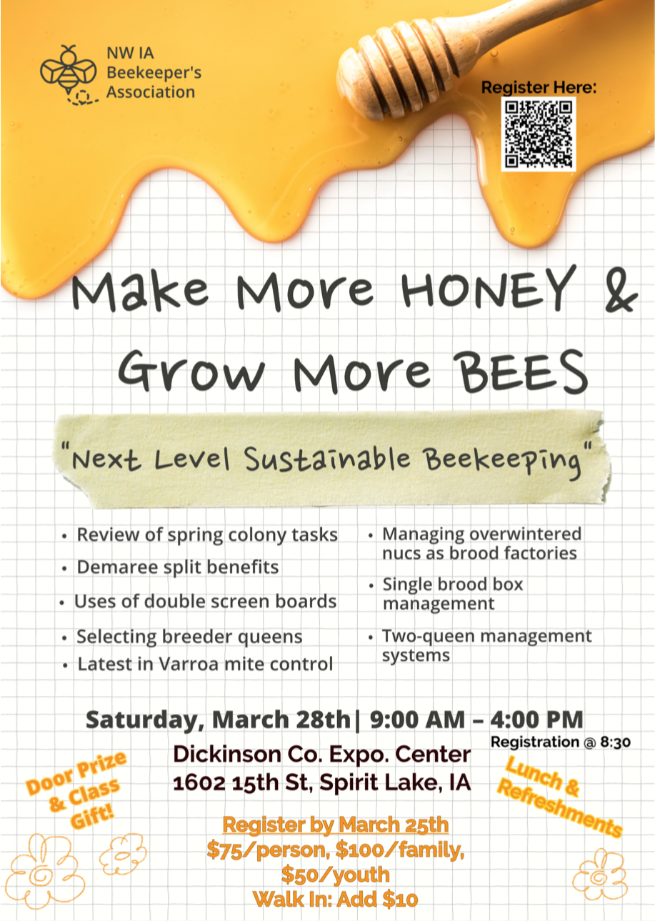 Level 3 Beekeeping Class – March 28,  8:30 a.m